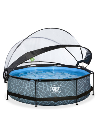 Басейн круглий з куполом EXIT камінь 300 х 76 см